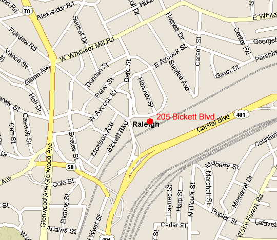 Raleigh Map